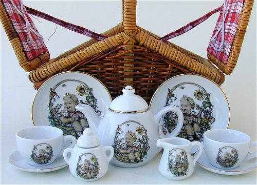 peter rabbit tea set in picnic basket