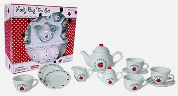 ladybug tea set basket